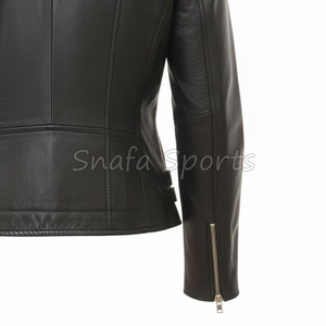 Vintage style <b>Short</b> women <b>leather</b> jacket loose fit streetwear fashion piece for autumn season comfortable <b>Leather</b> outfit - Product Image 5