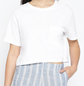 Chemisiers courts tendance pour femmes, été, en toile, manches courtes, t-shirt court - séchage rapide, écologique - Product Image 4
