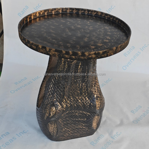 <b>Aluminium</b> <b>Table</b> with Crocodile Base Unique Designer Metal Coffee <b>Table</b> Luxury Home Decor Center <b>Table</b> - Product Image 2