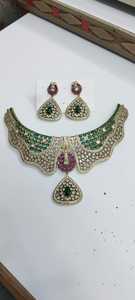 Conjunto de Collar Kundan de Moissanita de Primera Calidad, Atractivo y Lujoso, Perfecto para Bodas y Fiestas, Combina con Saree, Traje, Lehenga - Product Image 3
