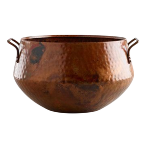 Jarrón de Metal de Cobre Martillado Vintage con Asas de Cabeza de León y Patas de Garra, Macetero Decorativo para Interiores - Product Image 6