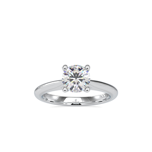 Classic White Claw Round Moissanite Diamond Dainty Everyday Wear Loving <b>Couple</b> Genuine Sterling Silver Promise <b>Ring</b> - Product Image 3