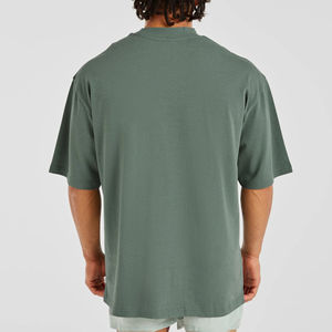 T-shirt Hip Hop Homme Ample et Épais 200 GSM en Coton 100% de Haute Qualité, Coupe Boxy, Épaules Tombantes, Respirant, avec Logo Personnalisé Imprimé - Product Image 2