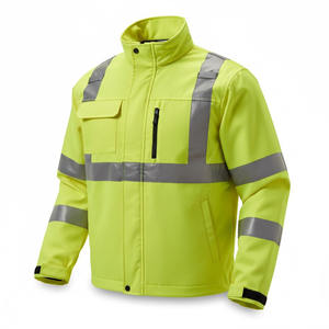 High Quality Men's <b>Hi</b> <b>Vis</b> Reflective Safety Construction Soft Shell Breathable Quick Dry Rip-Stop Work <b>Jacket</b> for Outdoor - Product Image 6