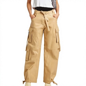 <b>Men</b> High Waist Cargo <b>Pants</b> Polyester Stone Wash Multiple Pockets Zipper Fly Casual Style Breathable Midweight Spring Wear - Product Image 5