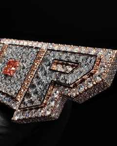 Colgante de Lujo de Plata de Ley Personalizable con Moissanita Certificada para Joyería de Rapper Estilo Hip Hop - Product Image 2