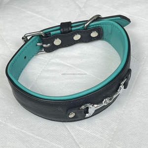 Collier pour chien en cuir véritable, design 2026, avec accessoires métalliques, sangle réglable pour le cou de l'animal, collier élégant et durable de haute qualité - Product Image 4
