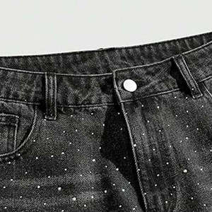 Shorts en jean déchirés pour femmes, coupe décontractée, ourlet brut, été, respirant, séchage rapide, 100% coton, fabrication OEM - Product Image 6