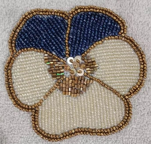 Embroidered Seed Bead Square Coastal <b>Coasters</b> Customized Yours Designs <b>Beaded</b> Multi Colors International Standards Quality 100% - Product Image 3