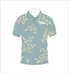 เสื้อโปโลลายพฤกษศาสตร์แบบกำหนดเอง ระบายอากาศได้ดี น้ำหนักเบา เหมาะสำหรับทีมกอล์ฟ แขนสั้น พิมพ์ลายแบบซับลิเมชั่น เสื้อผ้าลำลอง - Product Image 1