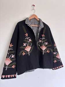 Women's Casual <b>Dresses</b> Boho Woven Cardigan Floral Embroidery Long Sleeve Loose Fit Natural Waist Eco-Friendly Autumn Wear - Product Image 1