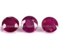 Pierres précieuses naturelles de rubis de 4 mm, facettées, rondes, en vrac, qualité supérieure AAA, bijoux authentiques certifiés d'Inde, Alibaba Inde 2026