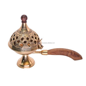 Brûleur Loban en laiton fabriqué à la main, brûleur d'encens pour encens, bakhoor Loban Guggal Myrrhe etc. - Product Image 5