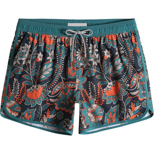 Custom Breathable UV Protection Swim Shorts Quick Dry Drawstring Closure <b>Mens</b> Swim <b>Trunks</b> Pockets OEM Pakistan Export - Product Image 1