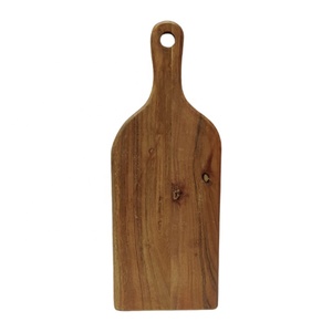 Planche à découper rectangulaire de luxe personnalisée en bois d'acacia et de manguier, faite à la main, pour cuisine, en bambou, couleur marron unique - Product Image 6