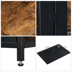 Gabbia per Cani Super Resistente da 37,4 Pollici con Tre Porte e Tre Serrature, Anti-Morso, per Cani Piccoli/Medi, Cucce e Mobili per Animali Domestici - Product Image 5