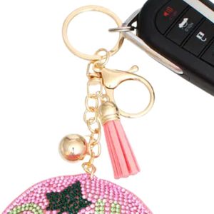 Llavero Acolchado Rosa para Mujer, Accesorio de Moda, Bonito Colgante Decorativo para Bolso, Regalo para Fiesta - Product Image 4