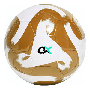 Ballon de football en cuir PU cousu à la machine Oxva Industries, taille 5, durable, personnalisable avec votre logo pour l'entraînement - Product Image 5