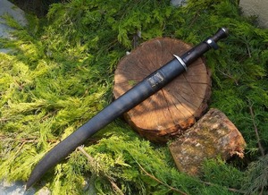 Espada Vikinga Hecha a Mano de Acero al Carbono, Hoja Recta, Mango de Madera, Grado Industrial, Grosor de 0.6 mm - Product Image 5