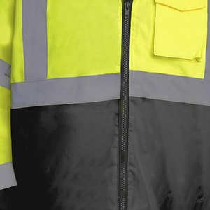 Veste de sécurité réfléchissante de haute qualité, fluorescente, haute visibilité, à bas prix, pour le travail, avec capuche, coupe-vent - Product Image 3