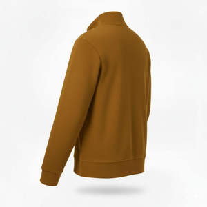 Sweat-shirts personnalisés pour hommes à col roulé et demi-zip, en tissu 100% coton, grande taille, épaules tombantes, sweat-shirt vierge à quart de zip pour hommes - Product Image 5