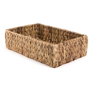 Rectangle water hyacinth kitchen <b>basket</b> containers premium quality hand weave nested laundry <b>basket</b> - Product Image 4
