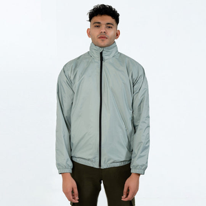 Men's Color Blocked Quilted <b>Jacket</b> With Hood Zip Fly Water Resistant <b>Winter</b> Outerwear Regular Fit Blue and Navy - Product Image 1