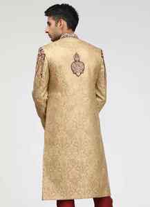 Traje Tradicional de Novio Indio/Pakistaní, Salwar Kameez para Boda, con Bordado Intenso, Protección Solar, Sin Arrugas - Product Image 3