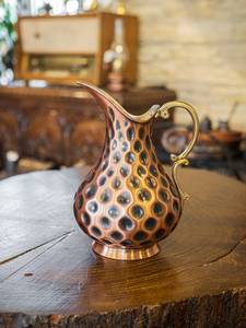 Produit métallique de qualité supérieure, carafe à eau en cuivre pur de 1300 ml, stockage d'eau, maison, cuisine, bureau, cadeaux, bienfaits ayurvédiques pour la santé - Product Image 3