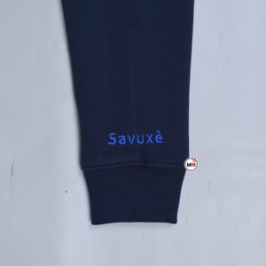 Sweat-shirt pour homme bleu marine à col rond, coupe classique, logo brodé en forme de point d'interrogation, vêtements décontractés d'automne, sweat-shirts fabriqués par MRI pour homme - Product Image 6