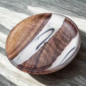 Wood & Resin Coaster Solid Wood <b>Round</b> Cup Holder Tea <b>Mat</b> with Heat-resistant Feature Epoxy Resin <b>Mat</b> & Pads - Product Image 6