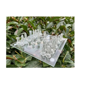 Juego de Ajedrez Acrílico Transparente Esmerilado Personalizado al por Mayor, Elegante Juego de Mesa de Cristal, Artesanía de Lujo para Mesa, Regalo Decorativo, Ajedrez Acrílico - Product Image 1