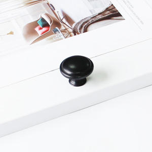 Industrial Grade Matte <b>Black</b> Cabinetry Handles Zinc Alloy Round <b>Knob</b> for Kitchen Cabinet Drawer Wardrobe Furniture Hardware - Product Image 4