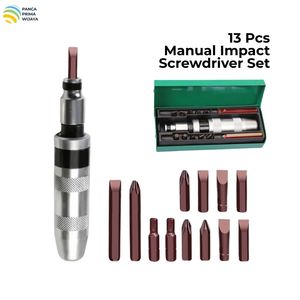 Juego de Destornilladores de Impacto Manuales de Alta Calidad, 13 Piezas, Puntas de Acero S2, Destornillador de Impacto Reversible para Reparación Automotriz - Product Image 1