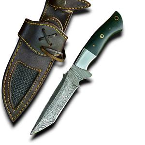Cuchillo de Supervivencia Multifuncional de Acero de Damasco de Alta Calidad, Hoja Fija, para Caza, Pesca y Camping, Personalizado ODM, Venta al Por Mayor - Product Image 1