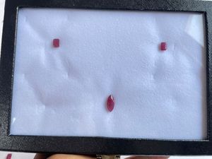 Ensemble pendentif et boucles d'oreilles en rubis libérien naturel 5,60 carats – Ensemble de pierres précieuses non montées, rubis rouge véritable en gros pour la fabrication de bijoux - Product Image 2
