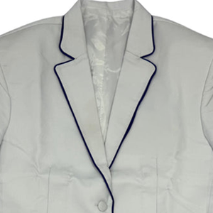 Blazer universitaire à double bordure, doublé, en coton biologique, sur mesure, avec logo ZPB Sorority Chapter, prêt à être expédié - Product Image 4