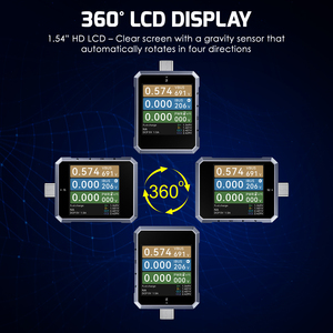 เครื่องทดสอบพลังงาน USB 4.0 ความแม่นยำสูง พร้อมจอแสดงผลแรงดันและกระแสไฟ 7 หลัก, เครื่องอ่าน E-Marker และเครื่องวิเคราะห์ลอจิกโปรโตคอล PD - Product Image 4