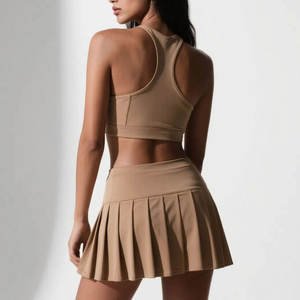 Débardeur pour femme avec jupe, style uni, finition lisse, débardeur pour femme avec jupe, coupe confortable - Product Image 2