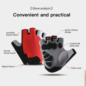 Guantes Deportivos Unisex de Medio Dedo para Levantamiento de Pesas, Ciclismo, Entrenamiento al Aire Libre, Gimnasio, Ejercicio, Soporte para Muñeca, Antideslizantes y Transpirables - Product Image 2
