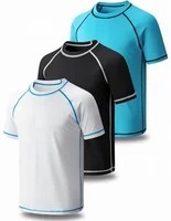 ออกแบบโลโก้ตามสั่ง เสื้อรัดกล้ามเนื้อคุณภาพสูง แห้งเร็ว ผลิตจากผ้าสแปนเด็กซ์/โพลีเอสเตอร์ 160 กรัม เสื้อรัดกล้ามเนื้อแขนสั้นสำหรับ MMA BJJ พิมพ์ลาย เสื้อผ้าผู้ชาย ขายส่ง - Product Image 4