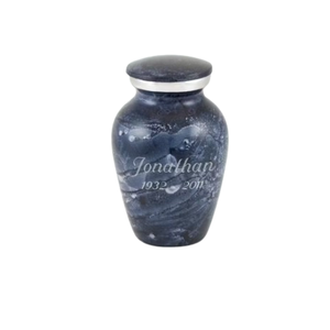 Urnes à jeton brossées créatives personnalisées en denim produits funéraires urne à jeton souvenir pour cendres humaines fournitures de crémation de l'Inde - Product Image 2