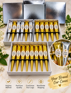 Envases de Cono para Mehndi Rojos/Negros de Lujo Personalizados, Tubos Exprimibles de Aluminio Metálico y Plástico para Pintura Corporal y Dispensación de Cosméticos - Product Image 3