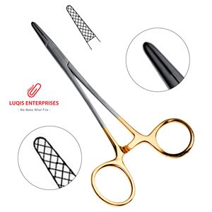 ที่จับเข็ม Neivert ทำจากทังสเตนคาร์ไบด์ ปากหยัก พร้อมวงแหวนโค้งงอ เครื่องมือผ่าตัด - Product Image 1