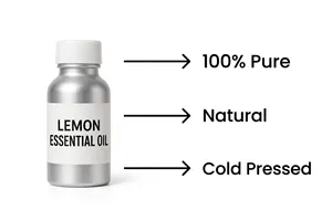 Aceite Esencial de Limón 100% Puro Prensado en Frío Hanu, Cosméticos Naturales, Aromaterapia, Venta al Por Mayor, Fabricante, Exportador - Product Image 3