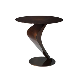 Modern Durable Furniture Aluminium Side <b>Table</b> Round Top Handmade Cast Metal <b>Folded</b> End <b>Table</b> for Living Room Furniture - Product Image 2