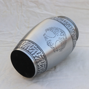 Trending Classic Aluminium Metal Modern Antique Adult Engraved Cremation Urns Keepsake for loved one Human Ashes - Product Image 6