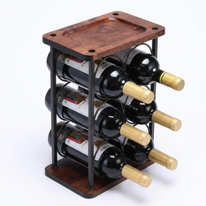 Modern Metal Countertop Wine Rack 7 Bottle <b>Freestanding</b> Wine Storage Holder & Organizer Stand For Home Kitchen <b>Bar</b> And Tabletop - Product Image 6