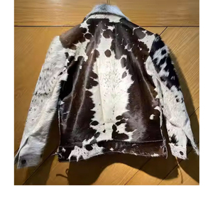เสื้อแจ็คเก็ตหนังวัวแท้สำหรับผู้ชาย แจ็คเก็ตหนังวัวแท้ทันสมัย มีสไตล์ เสื้อคลุมลำลองสำหรับผู้ชาย - Product Image 1
