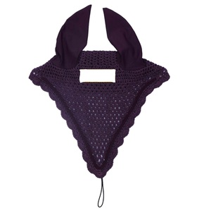 Nouveau design – Voile anti-mouches pour cheval, personnalisé, en crochet respirant, couleur noir – Fournisseur équestre - Product Image 2